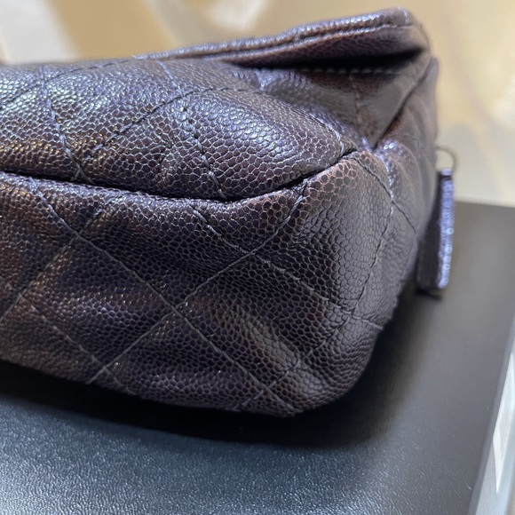 ❌SOLD❌💯Authentic Chanel XL Flap Iridescent Caviar - Picture 10 of 16